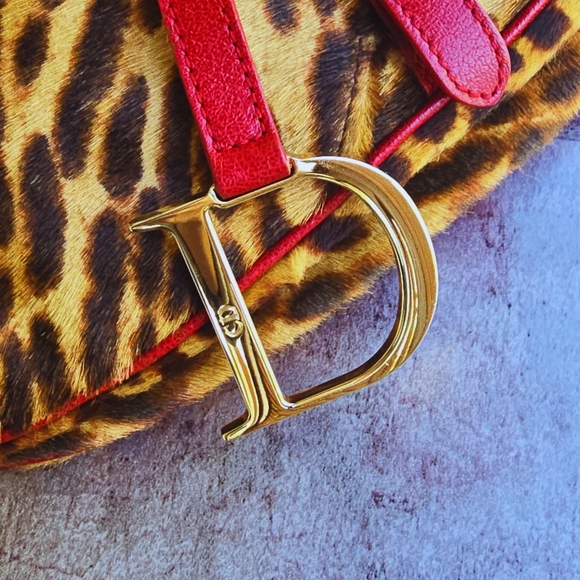 *SOLD**Dior Saddle Bag in Leopard Print Pony Hair - Picture 7 of 13